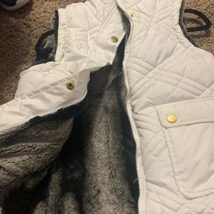 White cozy vest